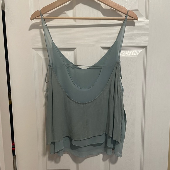 Free People Light Blue Turquoise Satin Cami - Picture 3 of 4